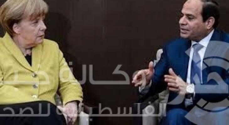 الرئيس المصري عبد الفتاح السيسي والمستشارة الألمانية أنجيلا مريكل 