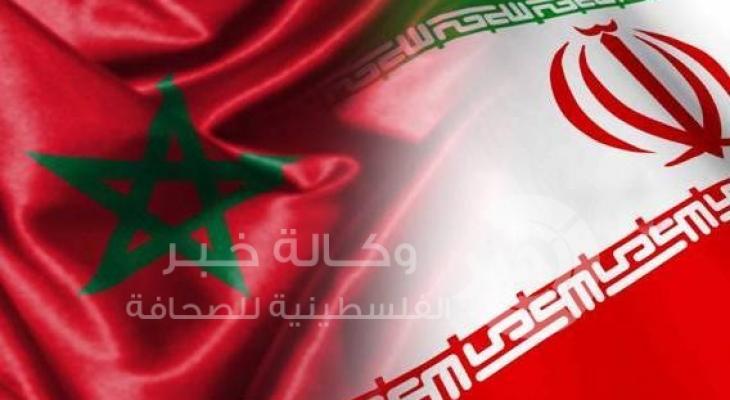 أعلام إيران والمغرب 