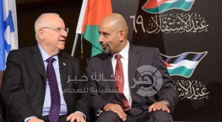 السفير الأردني وليد عبيدات والرئيس الأسرائيلي 