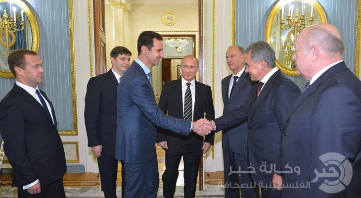 الرئيس الروسي فلاديمير بوتين والرئيس بشار الأسد 