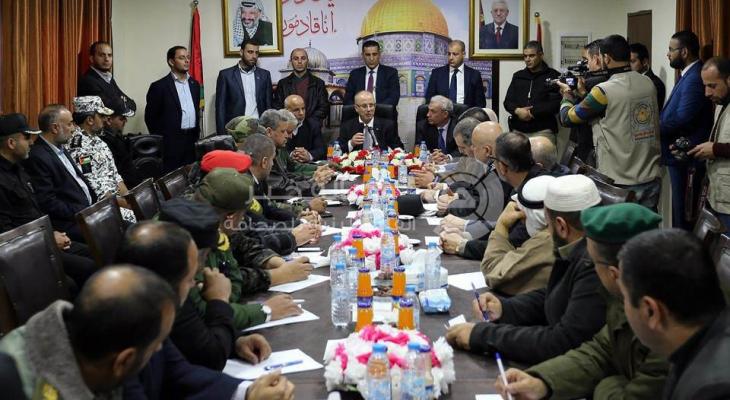 بالصور: الحمد الله يلتقي قادة الأجهزة الأمنية بغزة لبحث قضايا أمنية مهمة