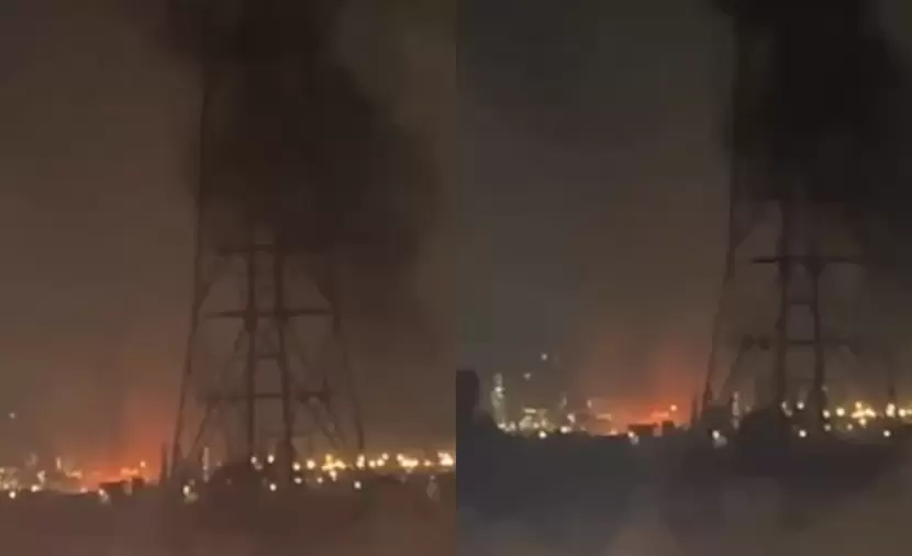 صواريخ ايرانية .... نشوب حريق في منشأة استراتيجية قرب حيفا 