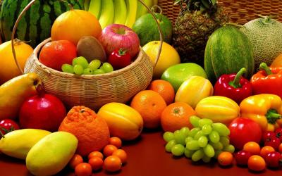 fruit_allsorts_pineapple_melon_grapes_orange_tangerine_kiwi_apples_basket_43780_3840x2400