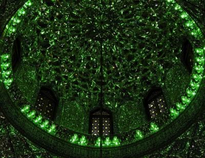 emerald-tomb-ceiling-shah-cheragh-shiraz-iran-9