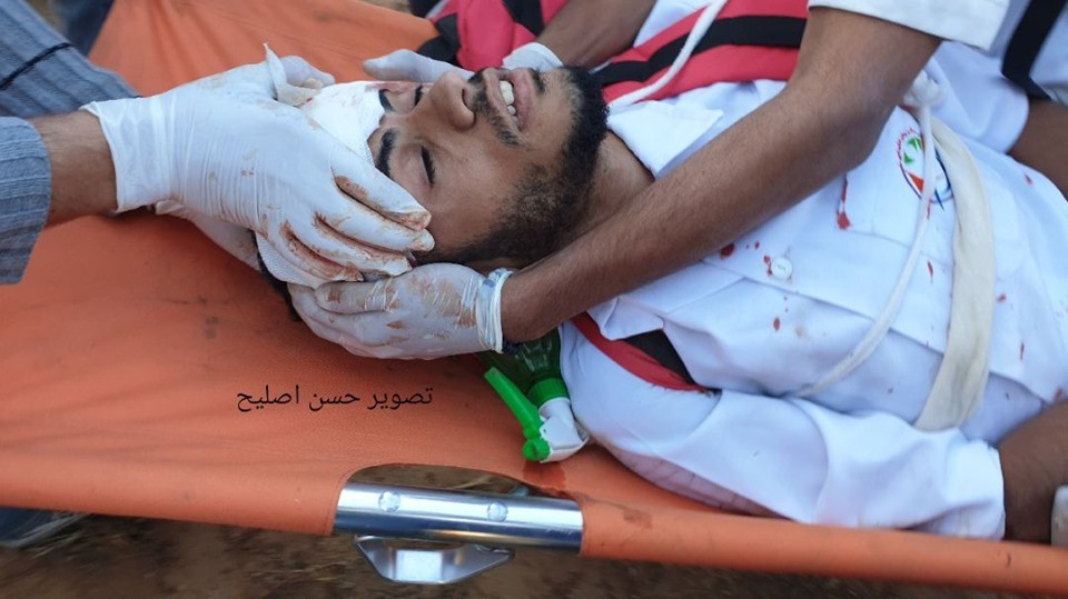 محدث بالصور: شهيد وإصابات جراء قمع الاحتلال للمتظاهرين السلميين شرق قطاع غزة