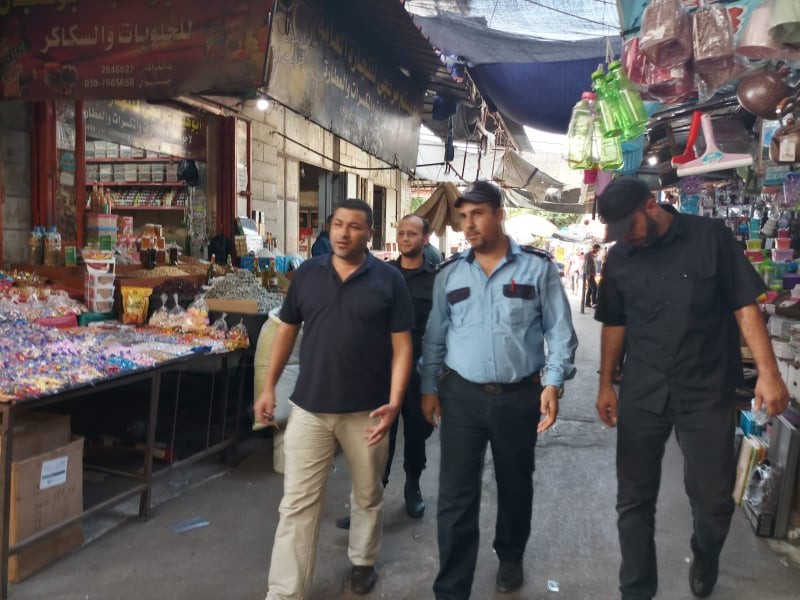 شرطة البلدية تشارك في مهمة تأمين الجبهة الداخلية بغزة