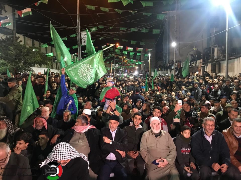 حماس تُحيي ذكرى انطلاقتها في محافظة رفح