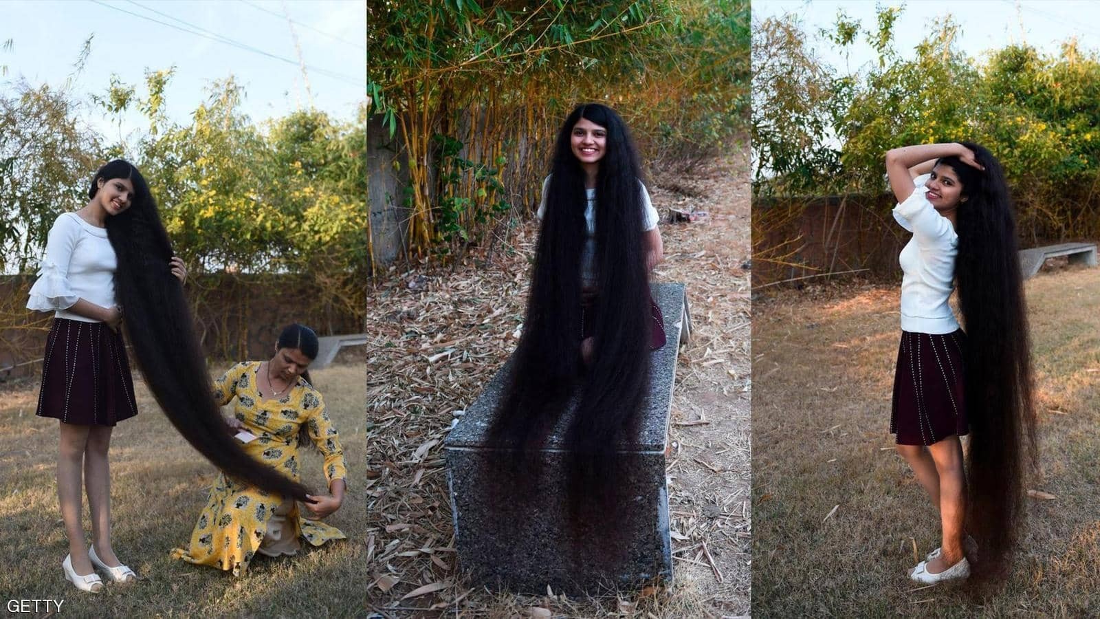 بالفيديو والصور: صاحبة أطول "شعر في العالم".. ساعة لتصفيفه والعناية به