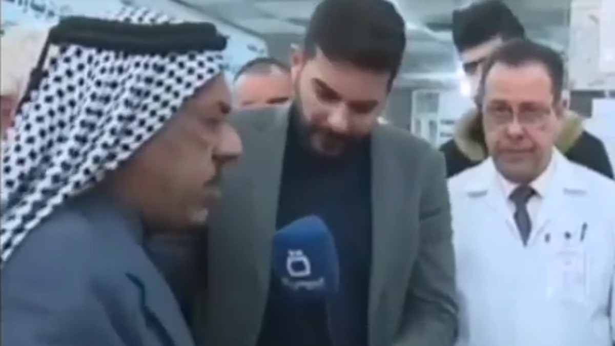 بالفيديو والصور: عراقي يلفظ "أنفاسه" الأخيرة في "مقابلة تلفزيونية"