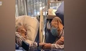 بالفيديو والصور: زوجان مسنان يودعان بعضهما "درامياً" في مستشفى صيني