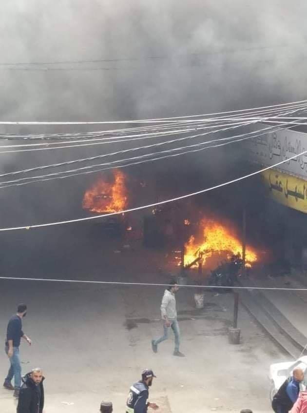 بالفيديو والصور: وفاة 9 مواطنين وإصابة العشرات بحريق هائل في مخيم النصيرات وسط قطاع غزّة