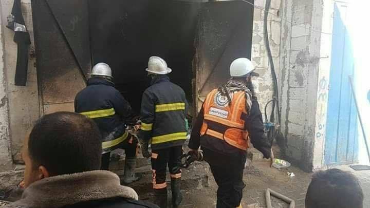 الدفاع المدني يسيطر على حريق بمنزل في خانيونس
