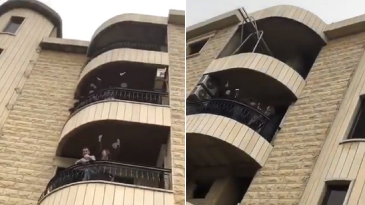بالفيديو: لبنانيون يرقصون على "بنت الجيران" في "البلكونات" لتحدى "كورونا"