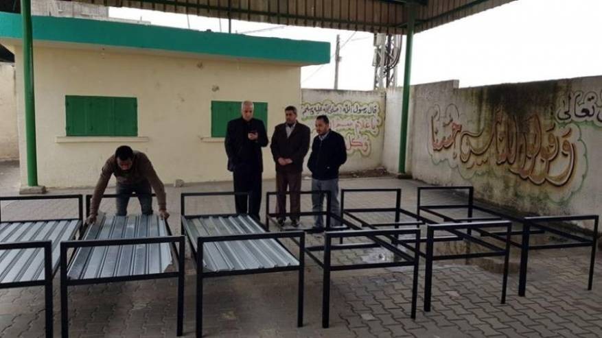 إنتاج 200 سرير لمراكز الحجر الصحي في شمال ووسط قطاع غزة