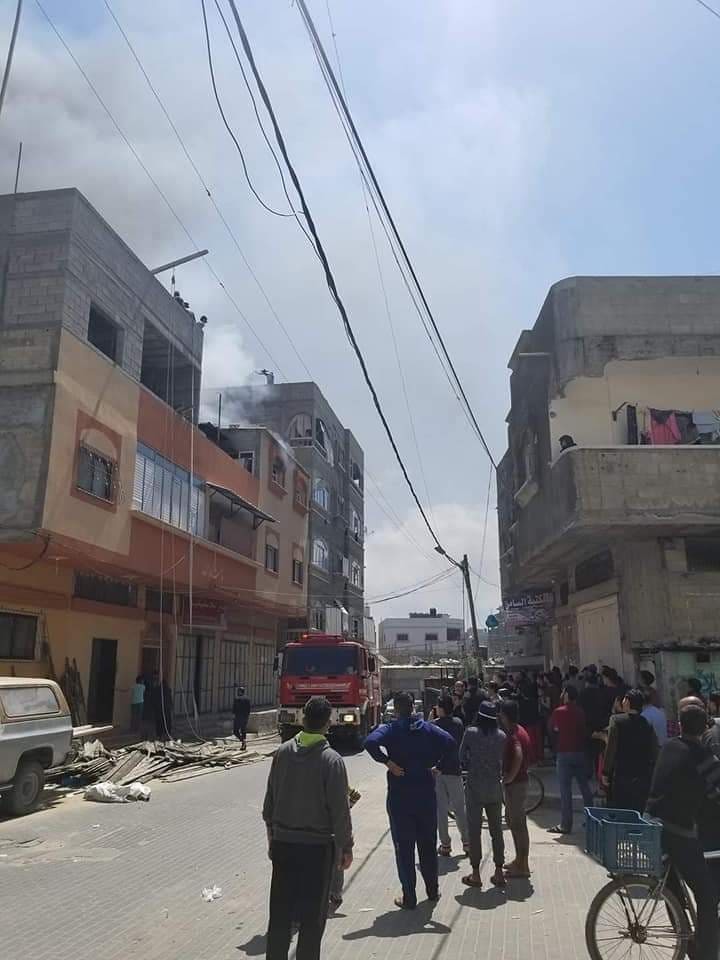 الدفاع المدني يتمكن من إخماد حريق في شقة غرب غزة