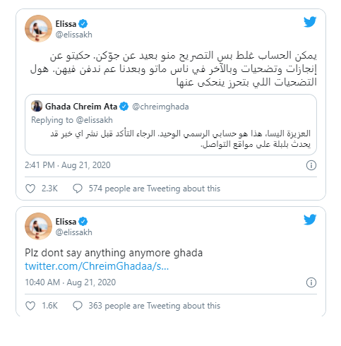 صورة: "إليسا" تشن هجومها على وزيرة المهجرين "غادة شريم" والأخيرة ترد!