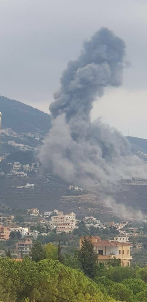 انفجار قوي يهز بلدة عين قانا جنوب لبنان