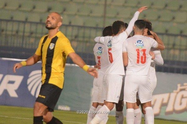 بالصور : رغم كل الازمات الزمالك يقهر المقاولون بهدفين نظيفين