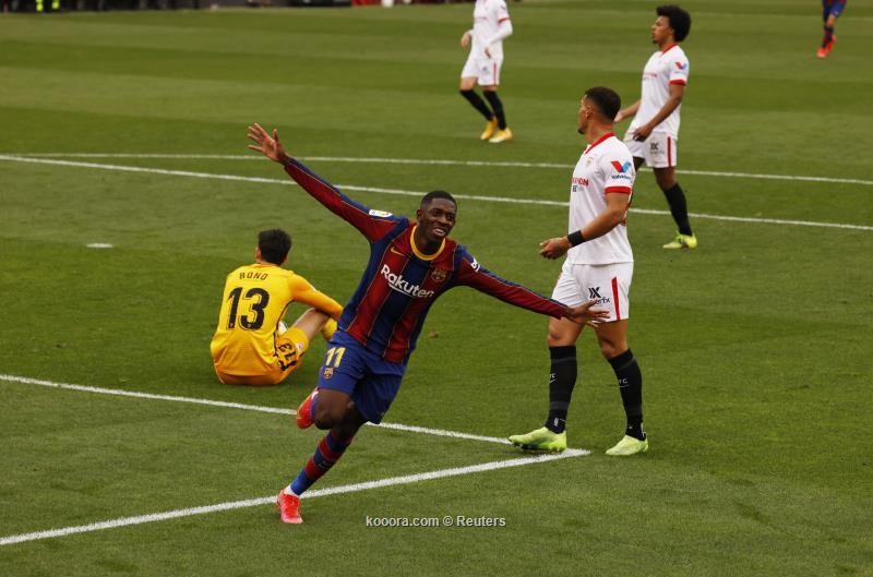 بالصور : برشلونة يعبر اشبيلية ويصل وصافة الليجا