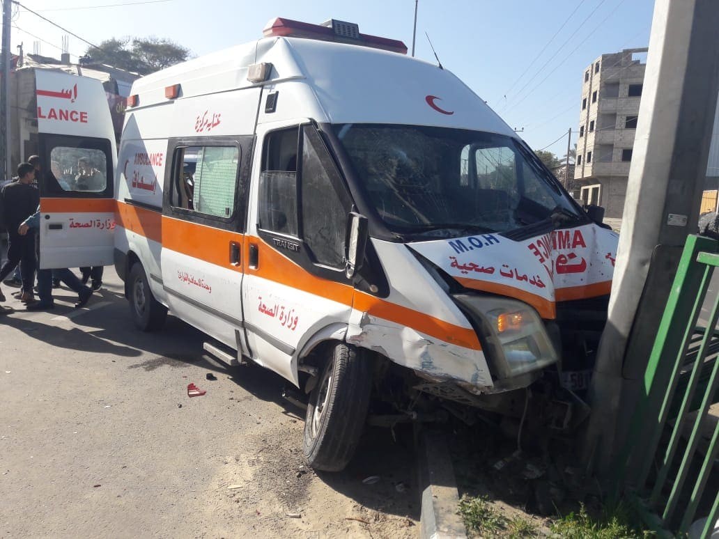 إصابة 5 مواطنين بحادث سير جنوب قطاع غزة