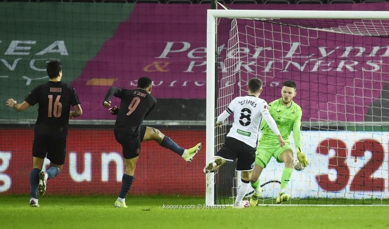 بالصور: مانشستر سيتي يبلغ ربع نهائي الكأس بأقل مجهود