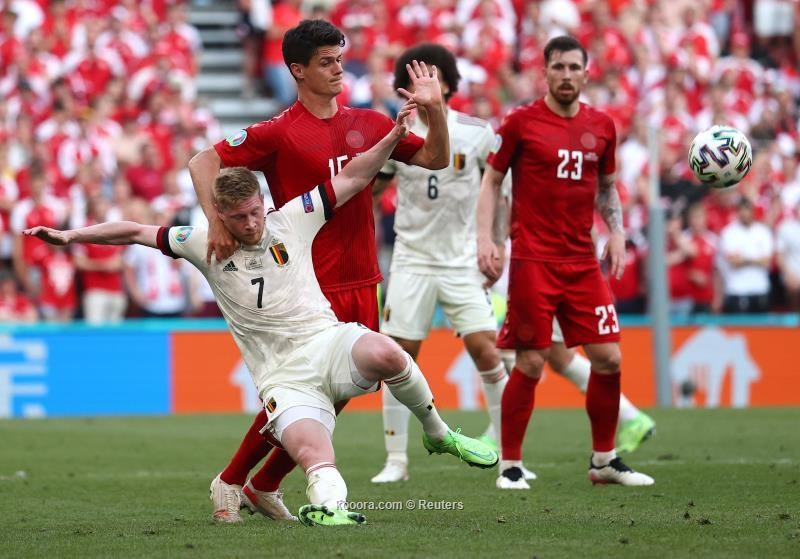 بالصور: سحر دي بروين يحبط الدنمارك ويقود بلجيكا لثمن النهائي
