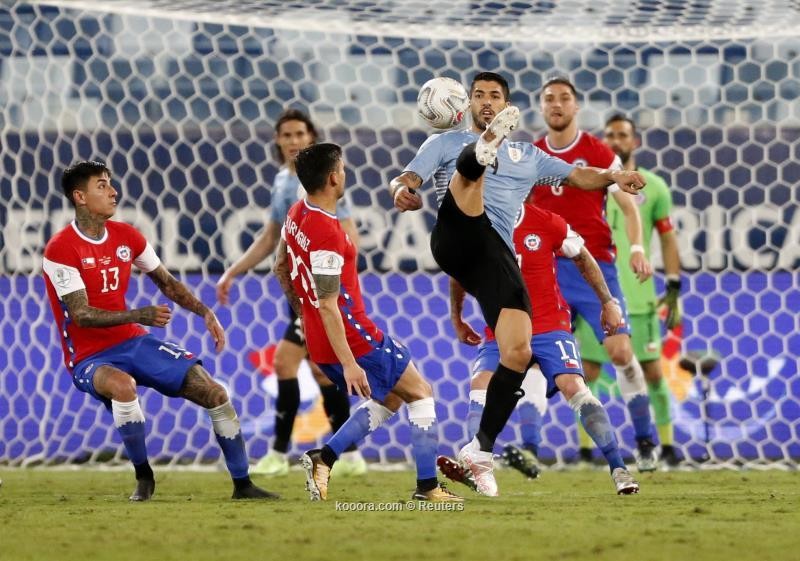 بالصور: سواريز ينقذ أوروجواي أمام تشيلي في كوبا أمريكا
