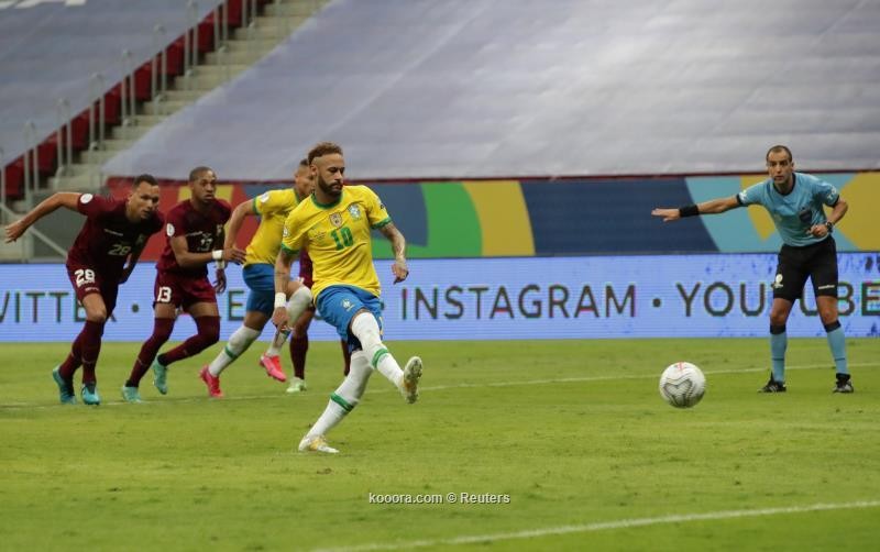 بالصور: نيمار يقود البرازيل لضرب فنزويلا بثلاثية