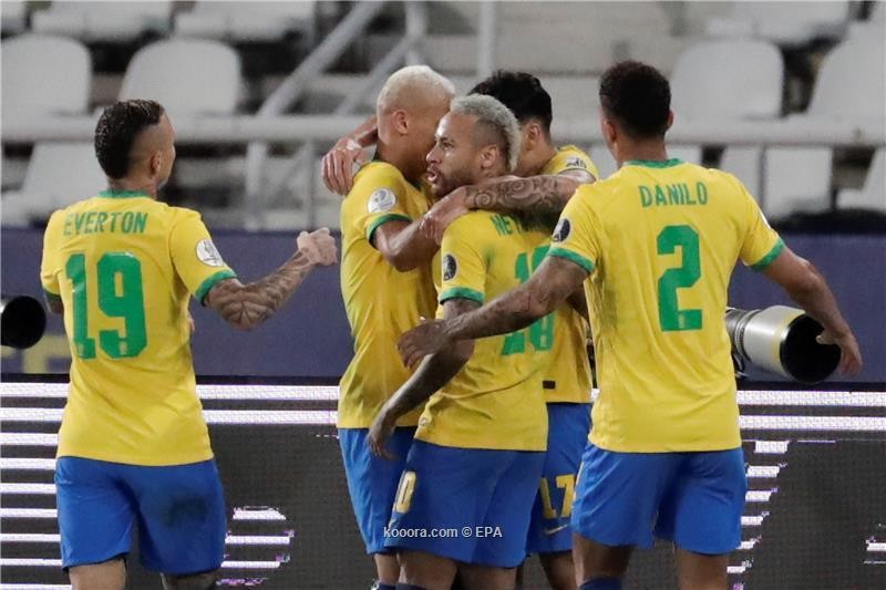 بالصور: نيمار يرسم لوحة الانتصار ويحمل البرازيل لنهائي كوبا اميركا