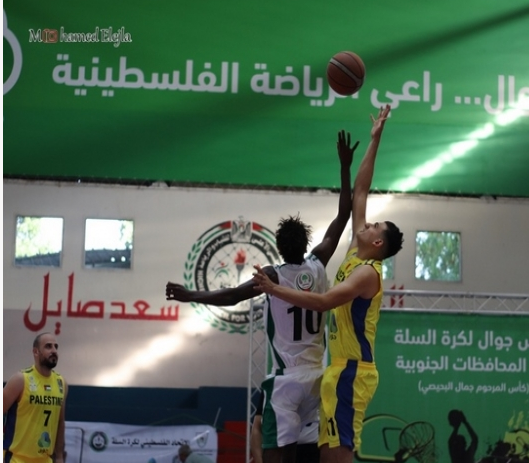 بالصور :؛ انتصاران للبريج ورفح في افتتاحية كأس جوال لكرة السلة