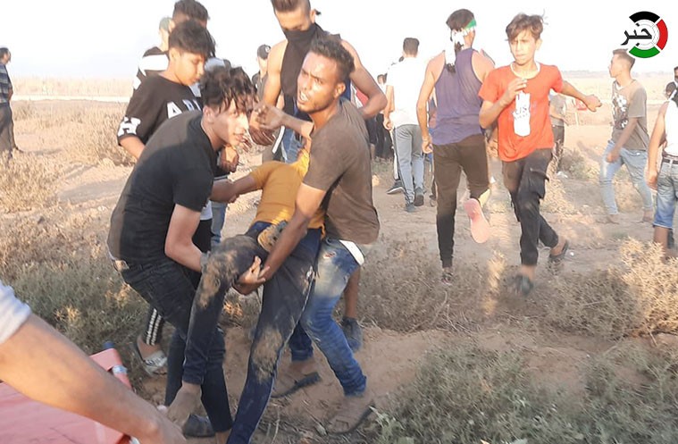بالفيديو والصور: إصابات في مواجهات مع قوات الاحتلال جنوب قطاع غزّة