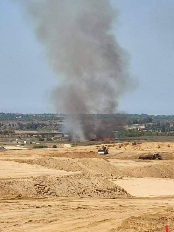 اندلاع حريقين في غلاف غزة بفعل البالونات الحارقة