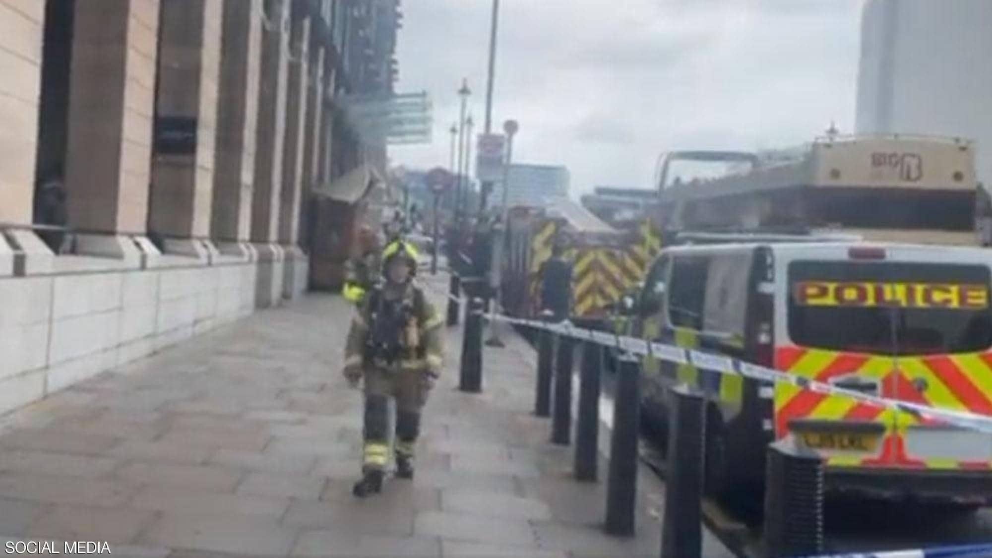 اندلاع حريق قرب مكتب رئيس الوزراء البريطاني
