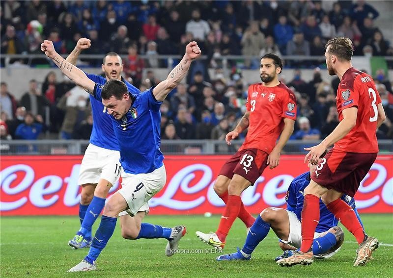 بالصور : ايطاليا تتعادل ايجايا مع سويسرا