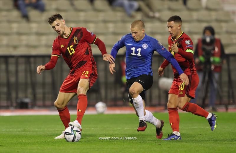 بالصور: بلجيكا تتأهل للمونديال بثلاثية في شباك إستونيا