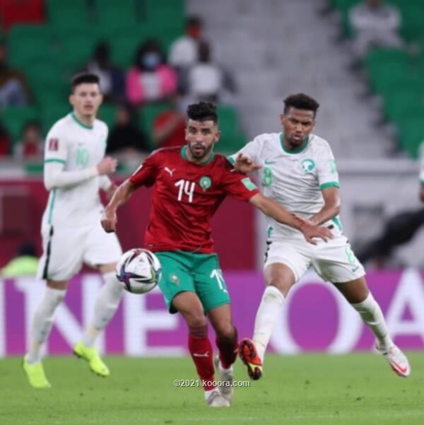 بالصور: المغرب يهزم السعودية بركلة جزاء