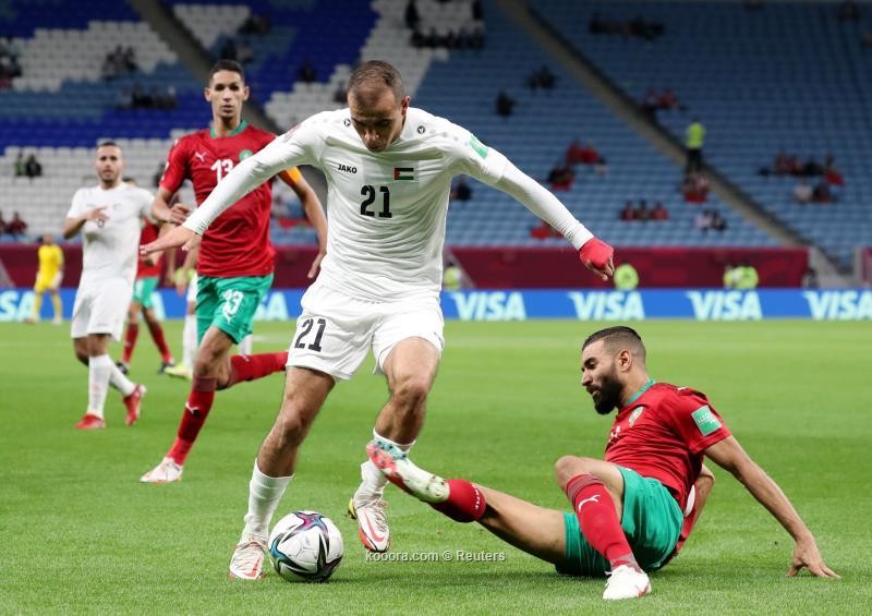 بالصور.. المغرب يفوز على فلسطين برباعية في كأس العرب