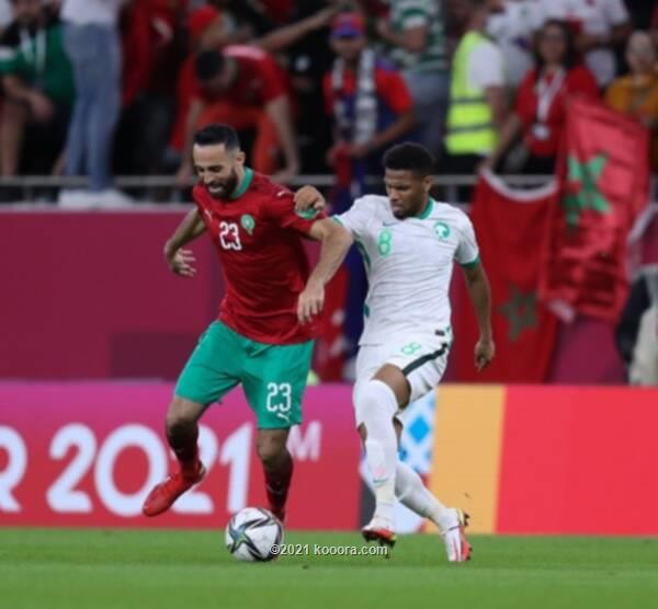 بالصور: المغرب يهزم السعودية بركلة جزاء