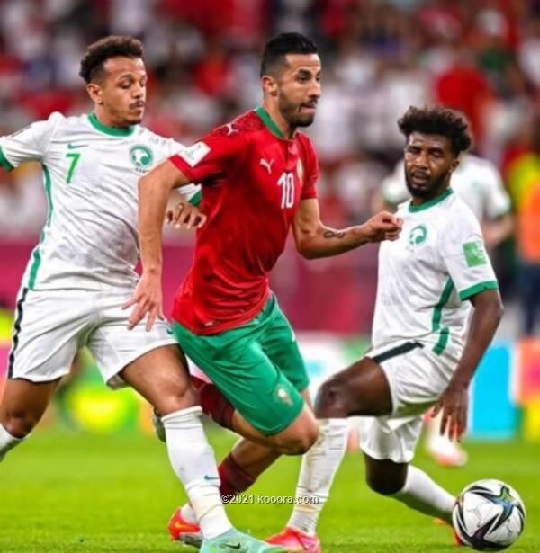 بالصور: المغرب يهزم السعودية بركلة جزاء