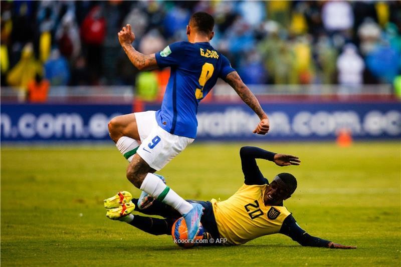 بالصور: تعادل الإكوادور والبرازيل في مباراة حابسة للأنفاس