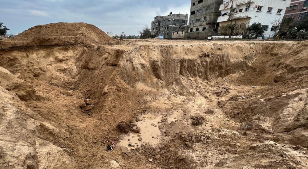 بالصور: العثور على بقايا قبر من العهد الروماني شمال قطاع غزة