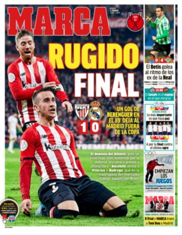 سقوط ريال مدريد في صدر صحف إسبانيا