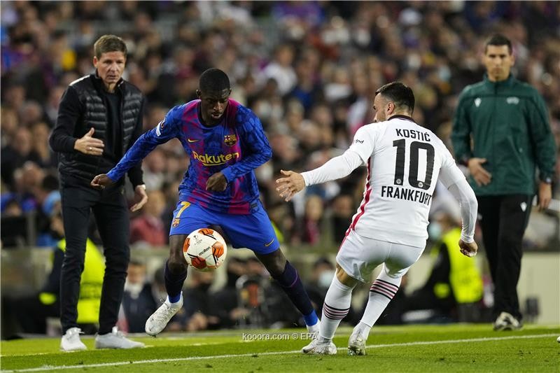 بالصور.. فرانكفورت يبدد حلم برشلونة الأوروبي في كامب نو