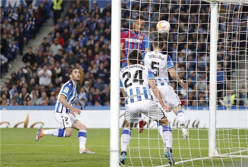 بالصور: برشلونة يقفز للوصافة بالفوز على سوسيداد