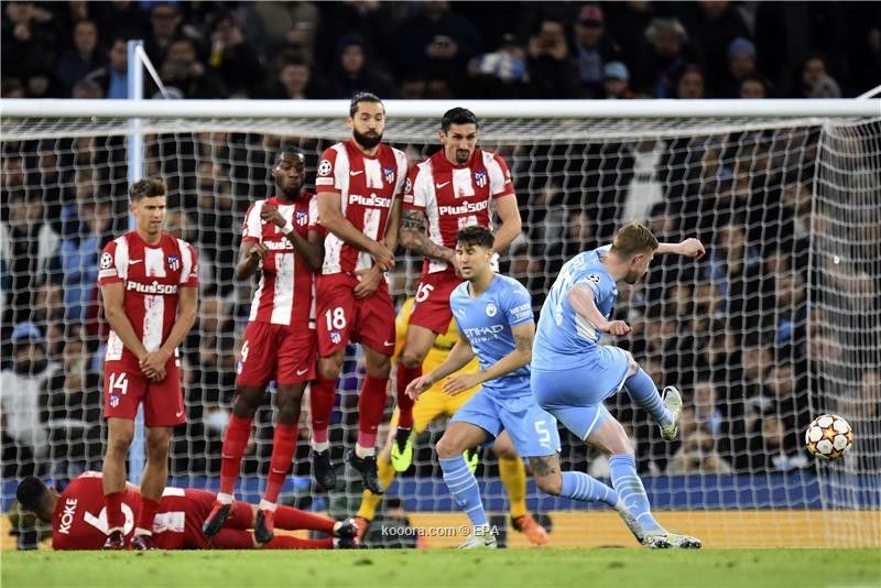 بالصور.. دي بروين يهدي السيتي فوزا صعبا على أتلتيكو مدريد