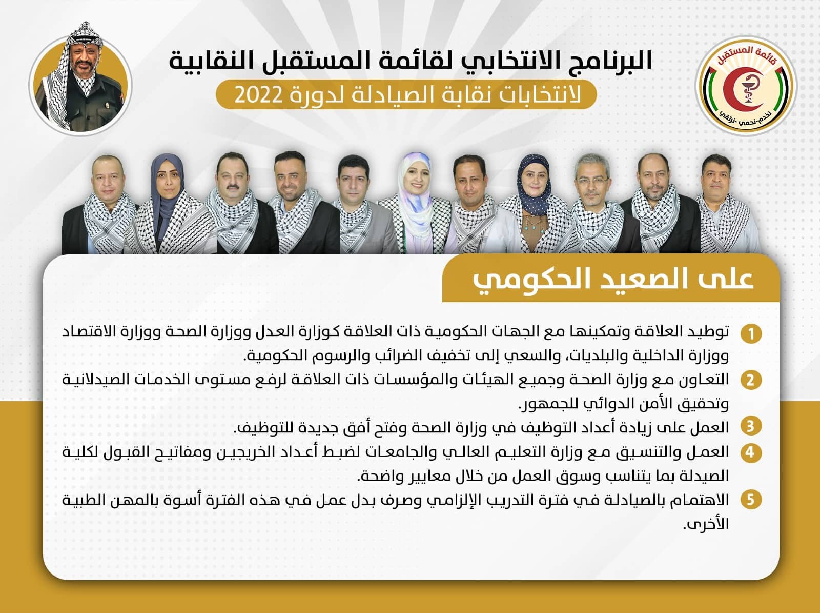 "قائمة المستقبل النقابية" تُعلن عن برنامجها الانتخابي لخوض انتخابات نقابة الصيادلة الفلسطينيين