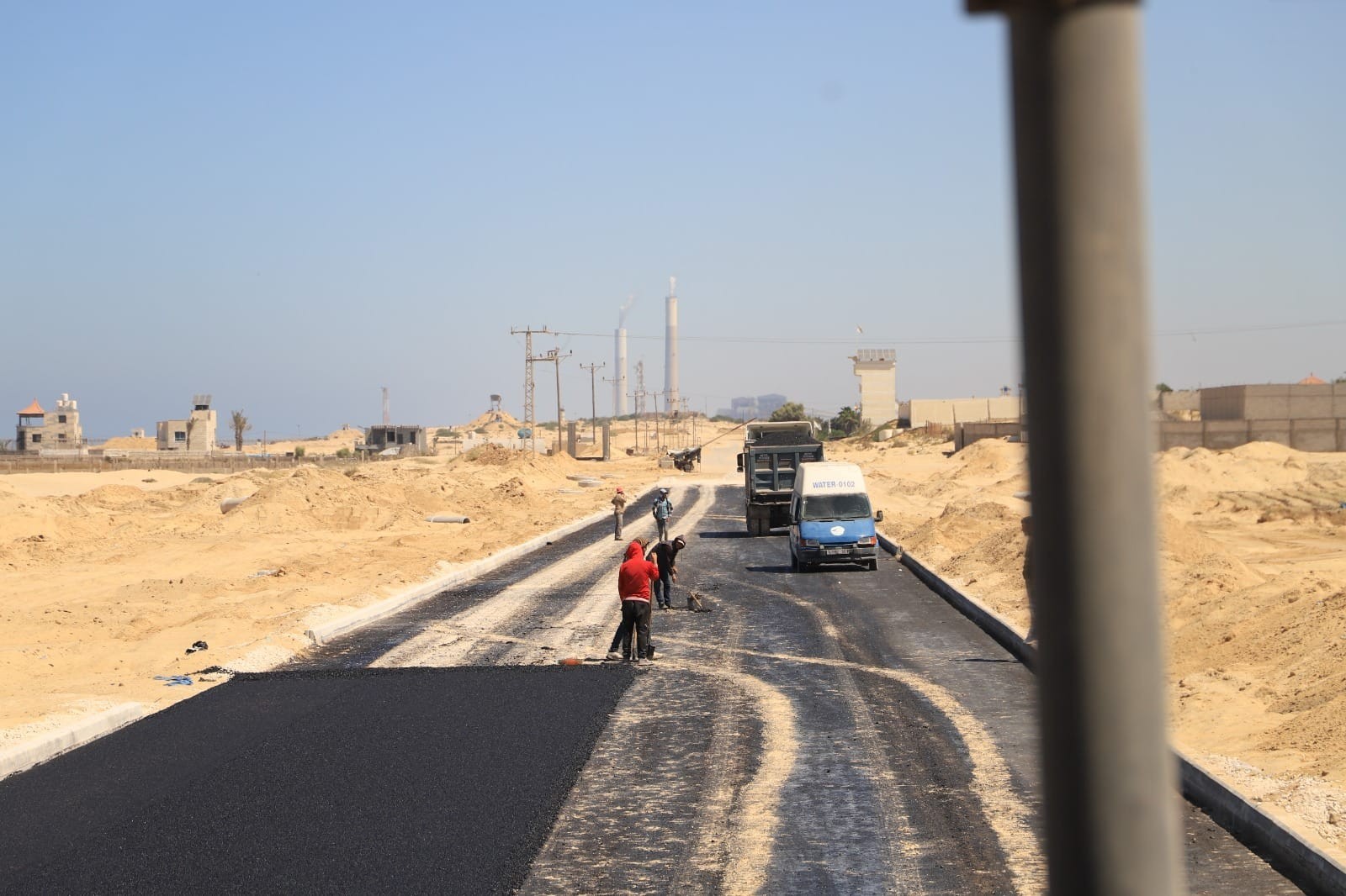 أشغال غزة: إنجاز 67% من المرحلة الأولى لشارع الرشيد الساحلي شمال القطاع