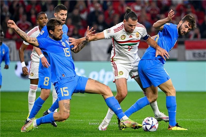 بالصور.. إيطاليا تسقط المجر وتتأهل لنصف نهائي دوري الأمم