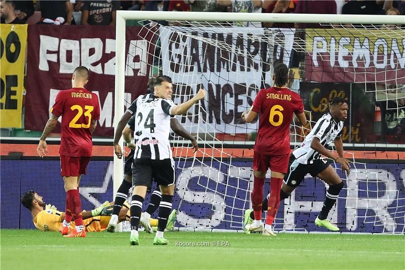 بالصور.. أودينيزي يلقن روما درسا قاسيا في الدوري الإيطالي