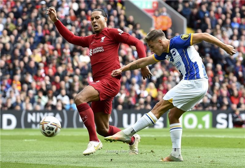 بالصور :ليفربول يواصل نزيف النقاط بتعادل مثير مع برايتون